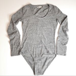 Madewell Grey Gray Heather Smoke Bodysuit Medium